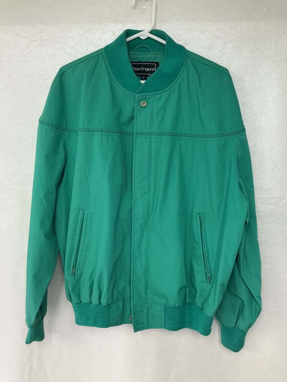 Vintage Peter England Green Bomber Jacket Size XL